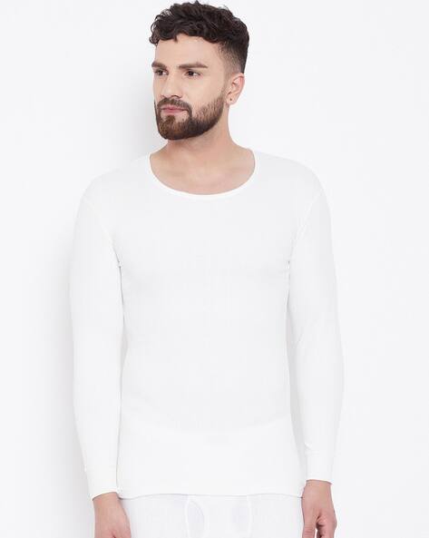 mens white thermal vests