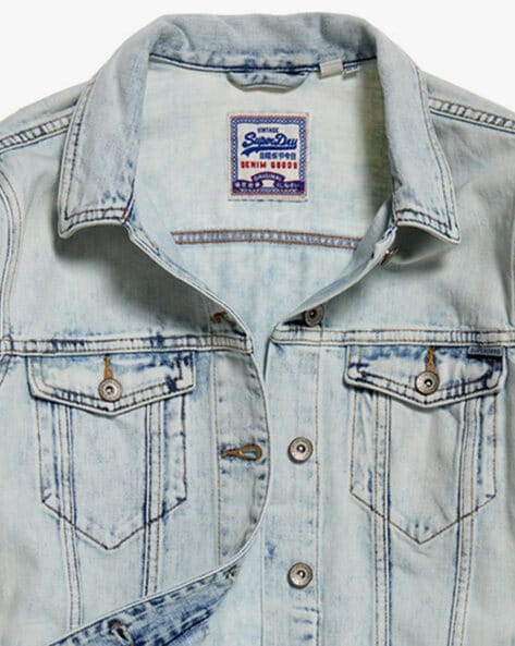 Superdry longline hot sale denim jacket