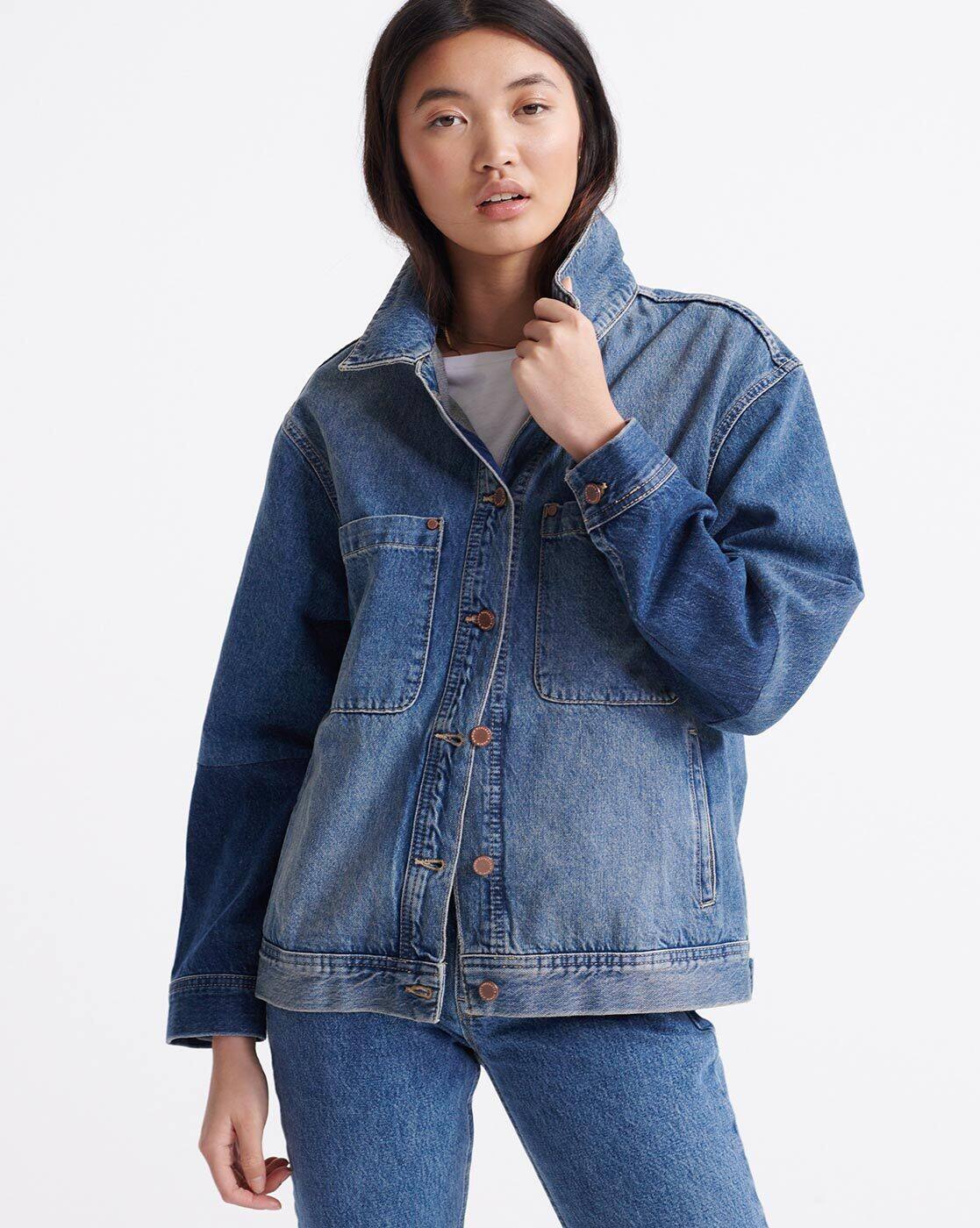 superdry womens blue jacket