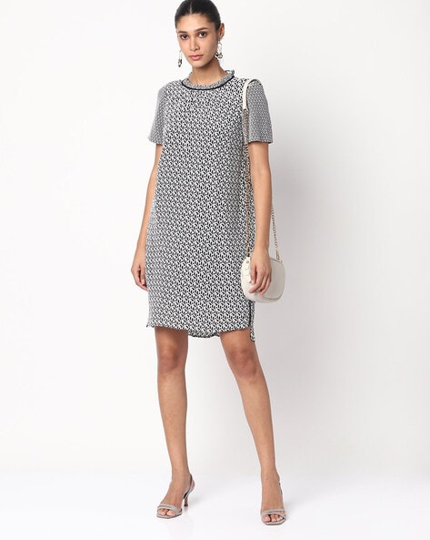 tommy hilfiger geo print shift dress