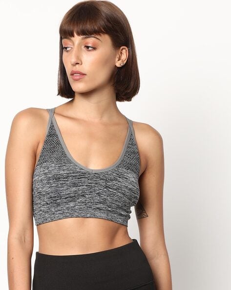 Underwired Sports Bra with Mesh Panels