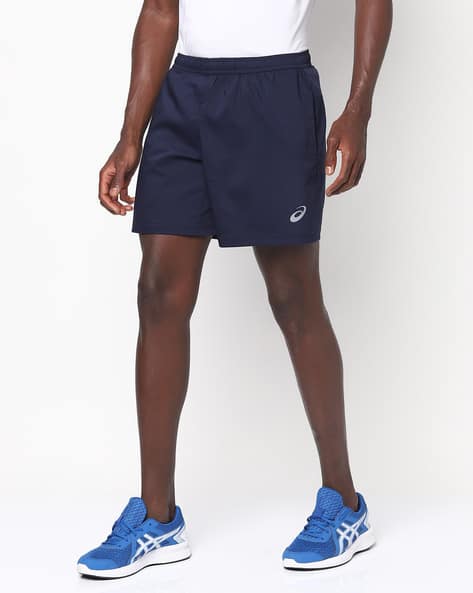 Buy Navy Blue Shorts \u0026 3/4ths for Men by ASICS Online | Ajio.com