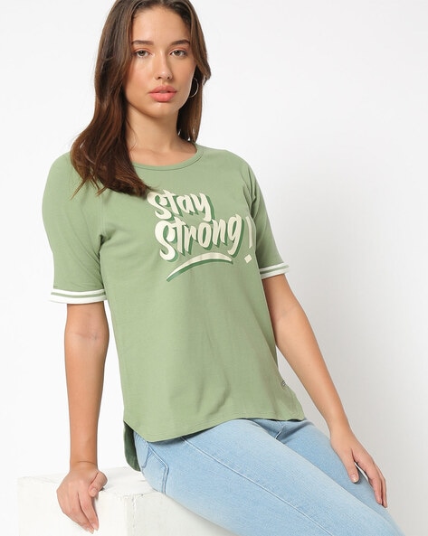 bjærgning kabel Malawi Buy Olive Green Tshirts for Women by Vero Moda Online | Ajio.com