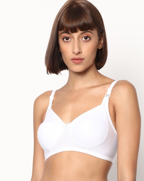 SS12 Wirefree Non-Padded Super Combed Cotton Elastane Stretch Full Coverage  Beginners Bra with Adjustable Straps
