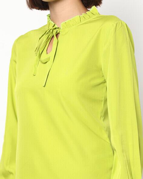 Buy Neon Green Tops for Women by Needle Works Online | Ajio.com