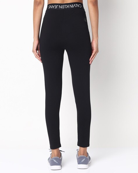 Buy Calvin Klein Jeans Slim Fit Logo Tape Milano Leggings - NNNOW.com