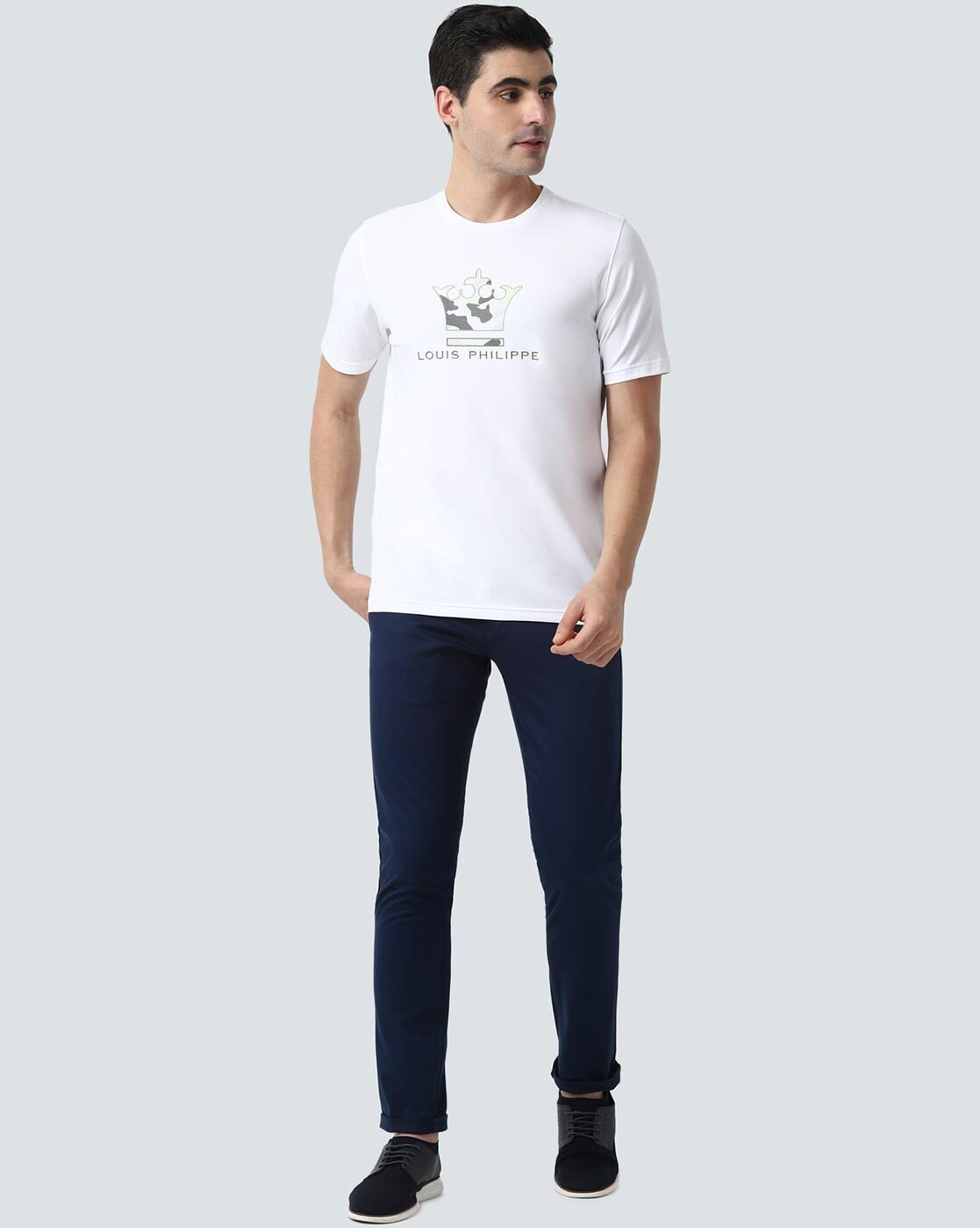 Buy Louis Philippe White T-shirt Online - 351611