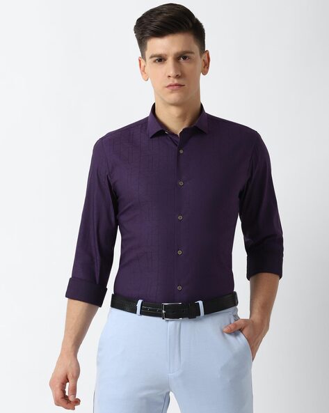 Purple Shirt Matching Pant || Purple Shirt Combination Pants - TiptopGents  | Combination pants, Purple shirt, Shirts grey