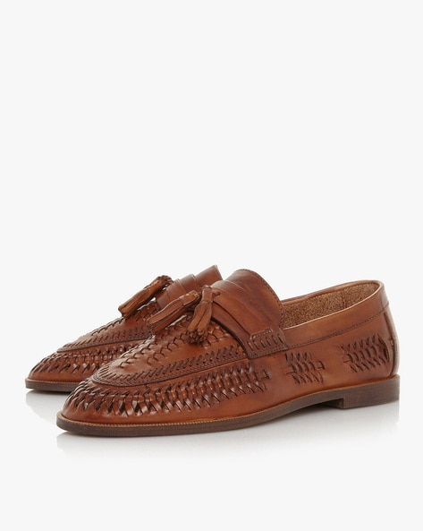 dune brown loafers