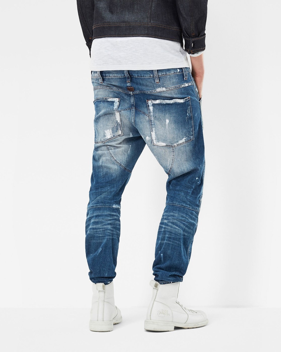 5620 Elwood 3D Heavily Washed Slim Fit Jeans