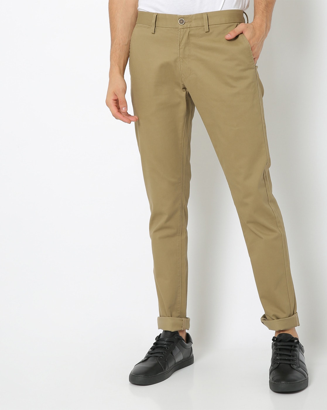Buy US POLO ASSN Men Slim Fit Cotton Trousers USTR6501Stone28W x  34LStone Grey28 at Amazonin