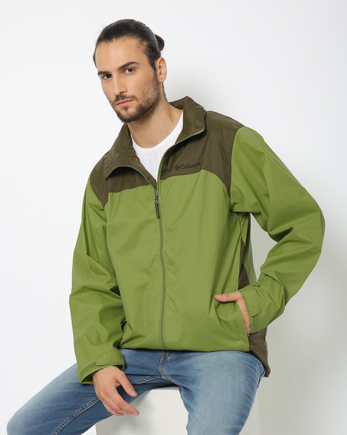 Green columbia clearance rain jacket