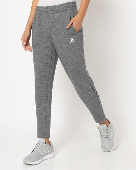 Women Heathered Track Pants with Insert Pockets