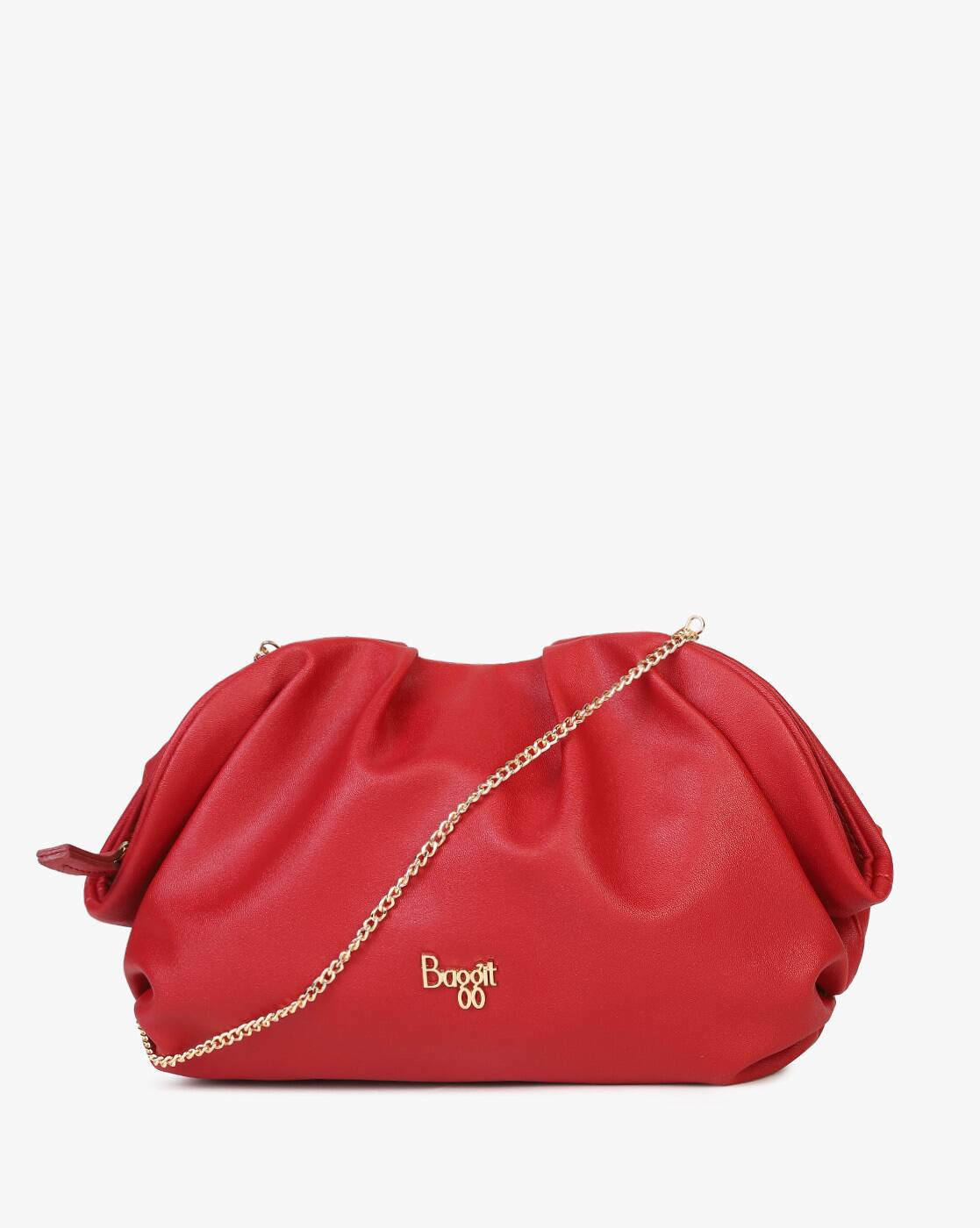 red sling bag