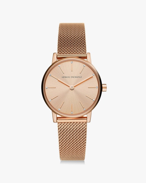 Armani exchange ladies discount watch rose gold