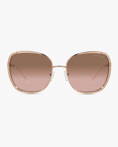 Michael Kors Women's Sunglasses - Full Rim Rose Gold Metal Round | 0MK