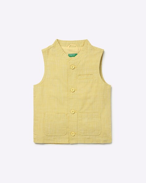 Buy United Colors of Benetton Nehru Jacket with Patch Pockets at