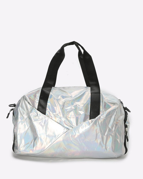 silver gym bag