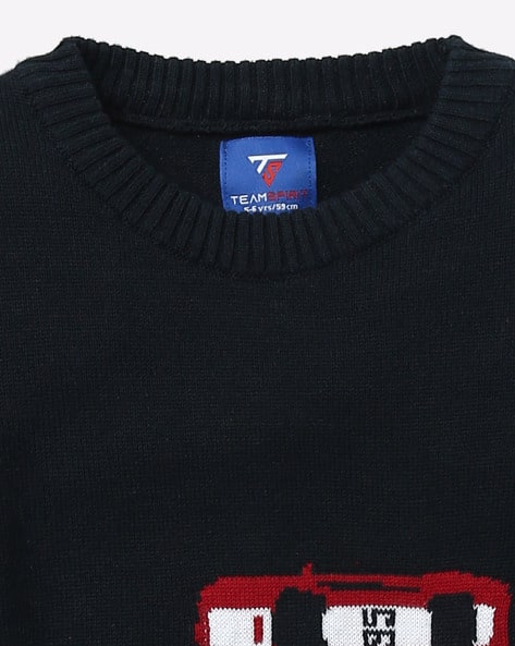 Printed Round-Neck Sweater view 3