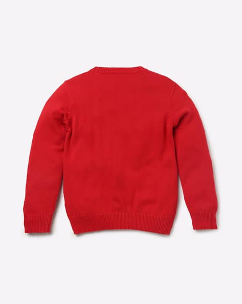 Typographic Print Round-Neck Sweater view 2