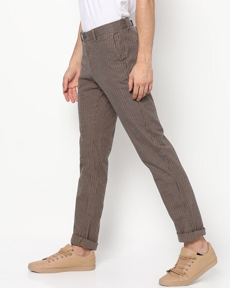 Buy Brown Trousers & Pants for Men by INDIAN TERRAIN Online