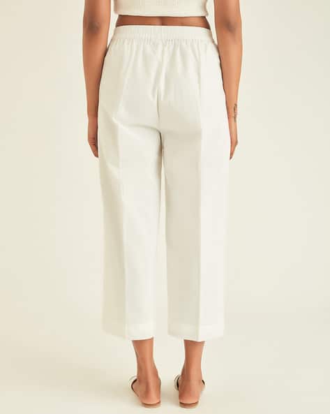 Buy White Trousers \u0026 Pants for Women by 