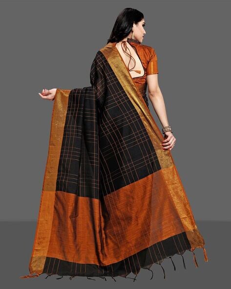 Buy Black Sarees for Women by Ethnic Junction Online