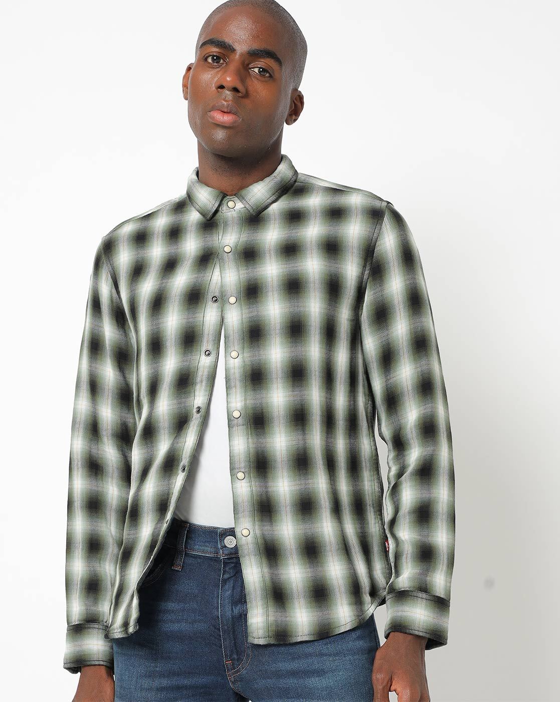 Buy Olive Green & White Shirts for Men by LEVIS Online 