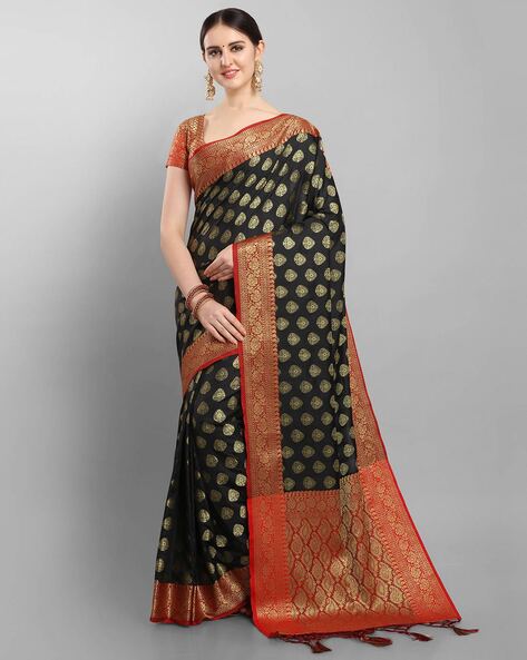 Ash Purple Woven Banarasi Soft Silk Saree – Zari Banaras