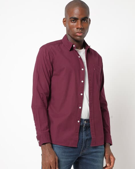 Sleeve Denim Shirt Red Levis Jeans Mens Levi's Red Linen Slim Fit