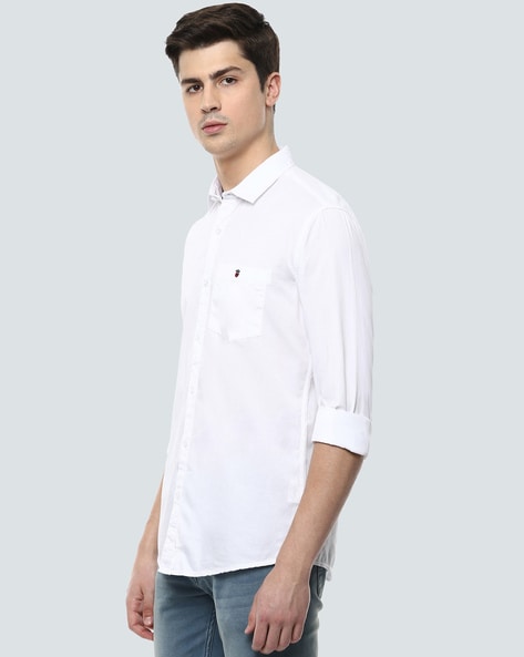 Buy Louis Philippe Jeans Men Printed Polo Collar Pure Cotton Slim Fit T  Shirt - Tshirts for Men 23083548 | Myntra