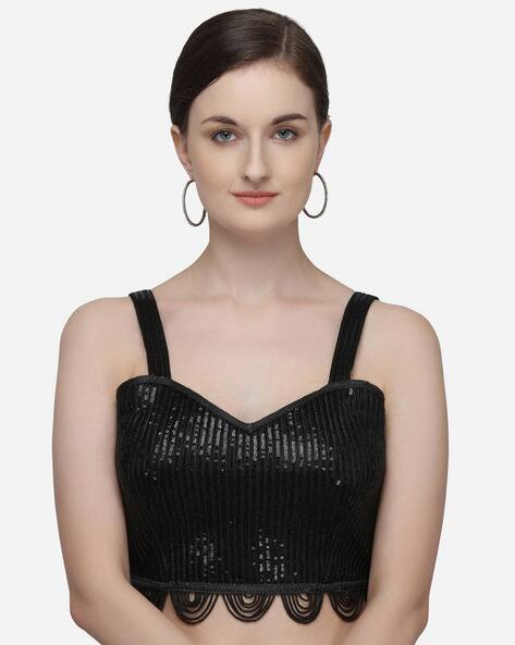 Black Blouses for Women by AMRUTAM FAB 