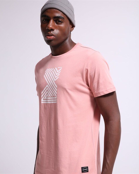Graphic Print Slim Fit Crew-Neck T-shirt