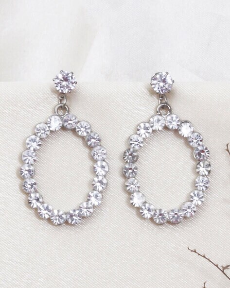 Platinum Earrings with Diamonds SJ PTO E 121