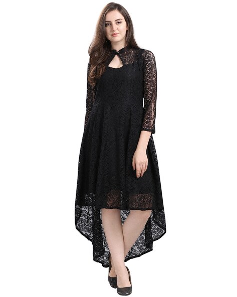 Lace High-Low Hem Dress