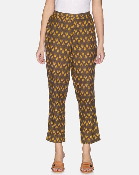 Shop Lois Saffron Yellow Flared Trousers | Wait and See