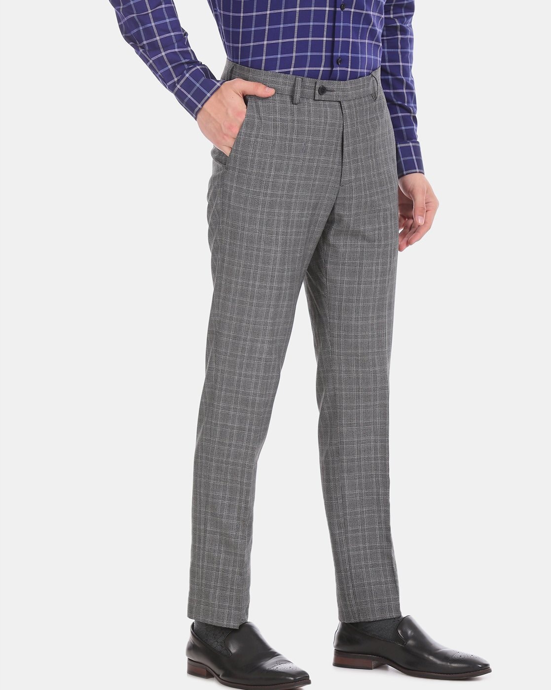 Skinny Dark Grey Check Suit