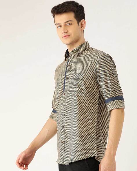 Buy Cream Shirts for Men by Tistabene Online