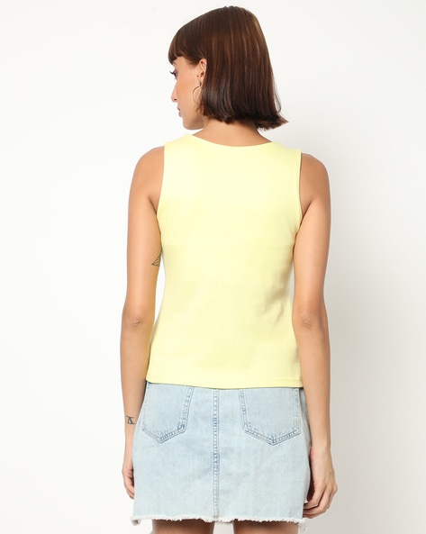 Lime yellow sales top