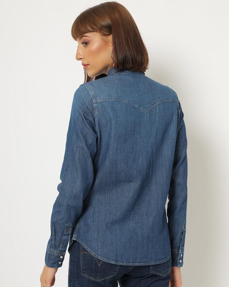 Levis Denim Indigo Blue Shirt - Buy Levis Denim Indigo Blue Shirt online in  India