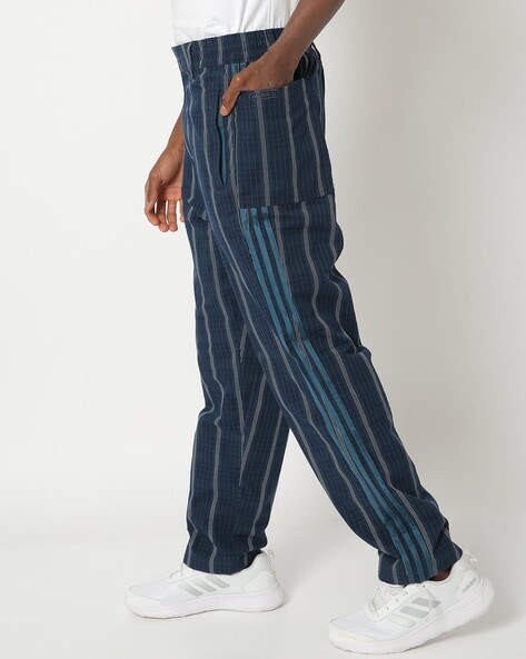 Blue plaid hot sale track pants