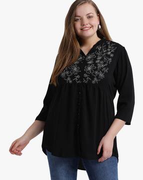 macys plus size lucky brand tops