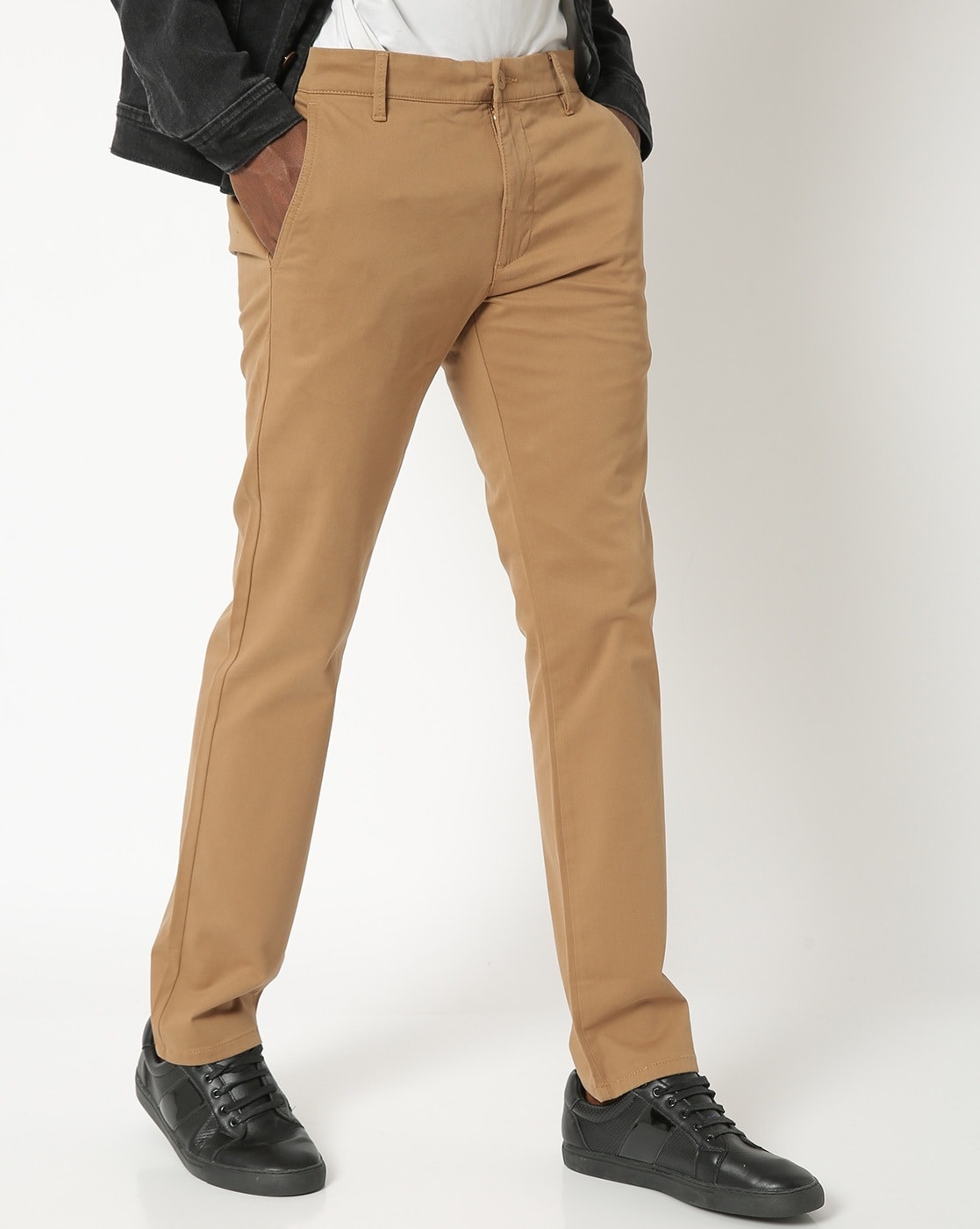 River Island Textured Tapered Trousers - Navy | very.co.uk