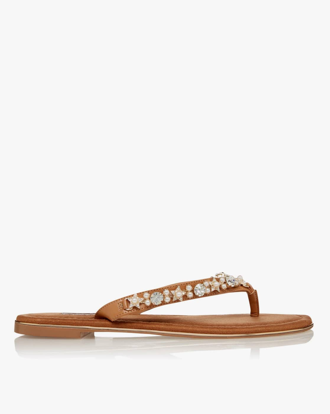 dune flat tan sandals