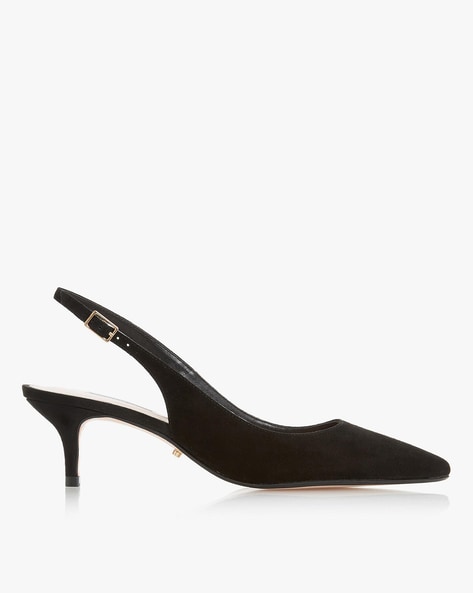 Dune black kitten heels best sale