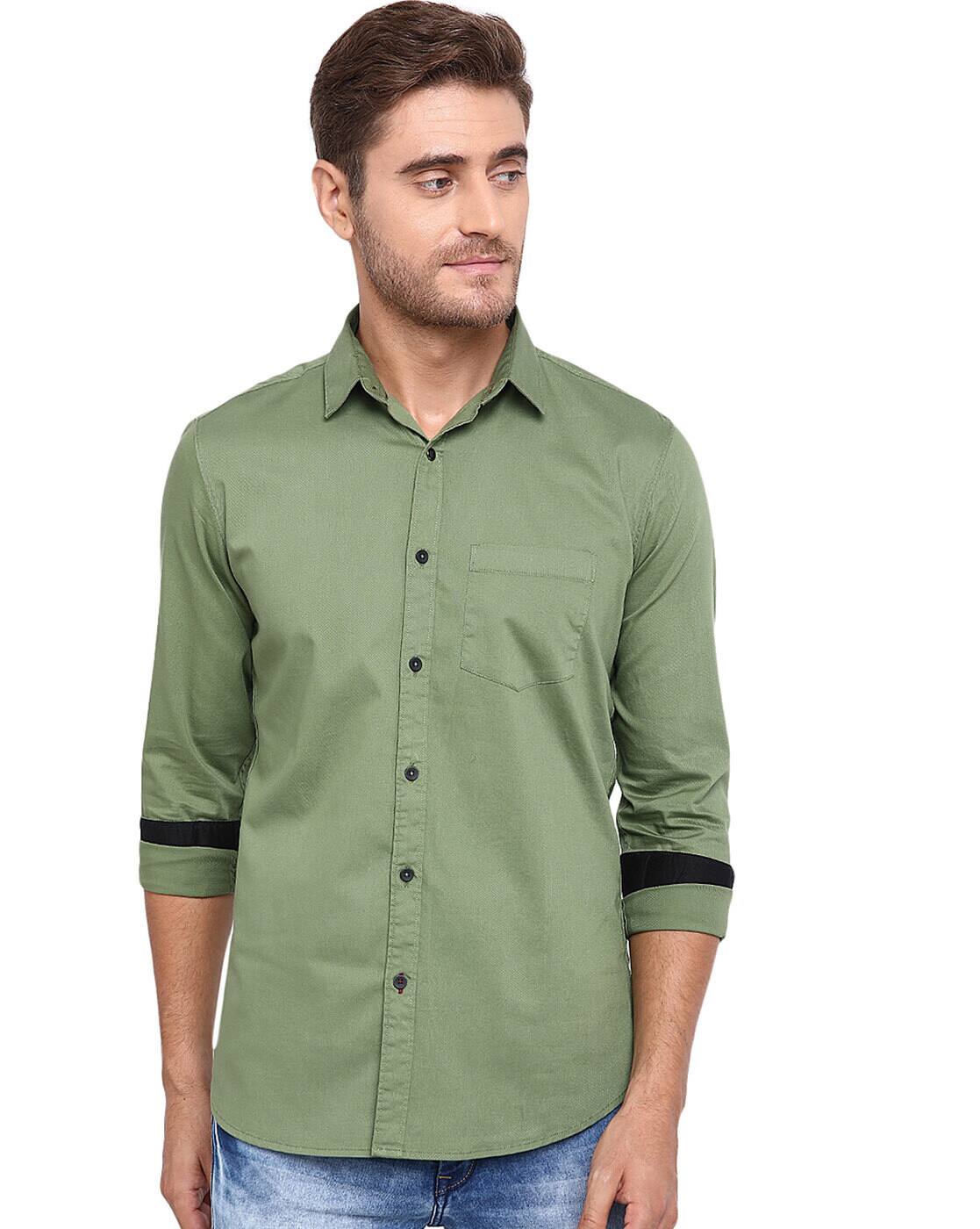 jade green shirt