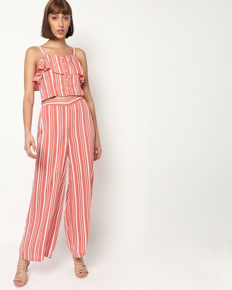 How to Wear Striped Wide Leg Pants this Summer