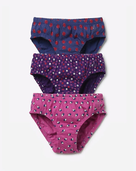 Packs Of 6 Little Girls Panties Multi Color Polka Dot Underwear Size 5