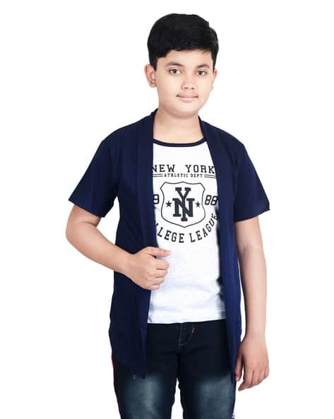 Buy Navy Tshirts for Boys by Fabshio 