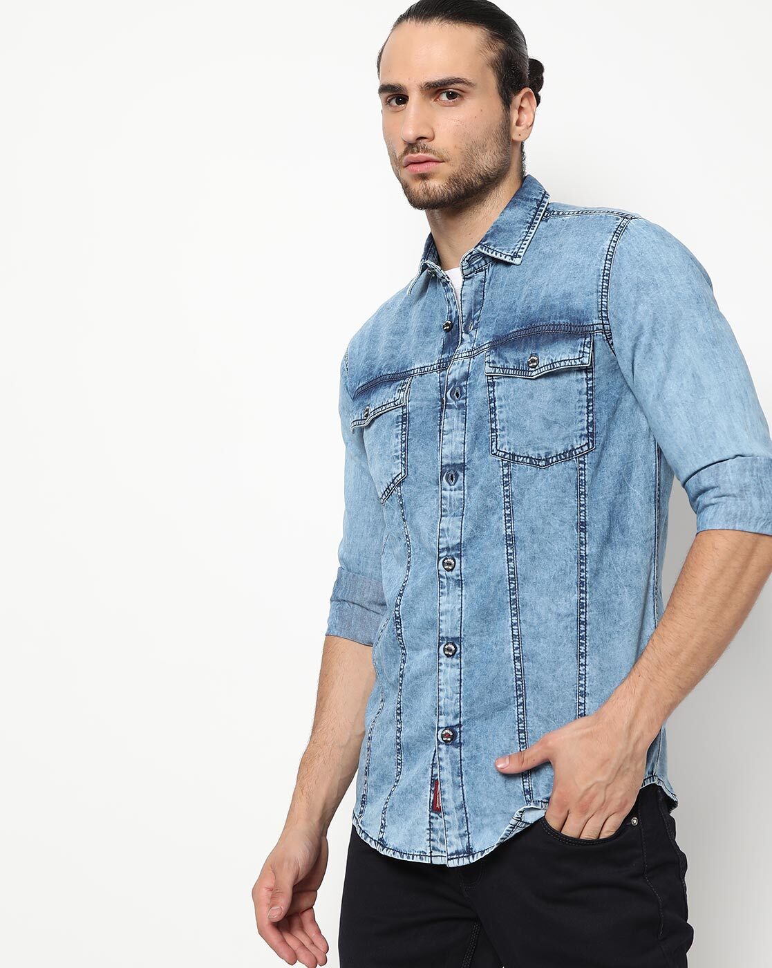 Buy Green Slim Fit Casual Shirt Online at Muftijeans